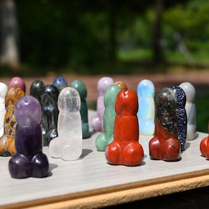 10PC Natural Crystal Carved Penis,Reiki Healing,Crystal Penis,Quartz Penis,Crystal Decor,Crystal Pendant,Crystal Ornament (random delivery)