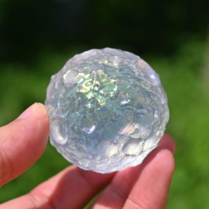 40MM Electroplate Smelting Quartz Moon,Reiki Healing,Quartz Crystal,Crystal Ball,Quartz Ball,Home decor,Moon Ornament,Moon Carved