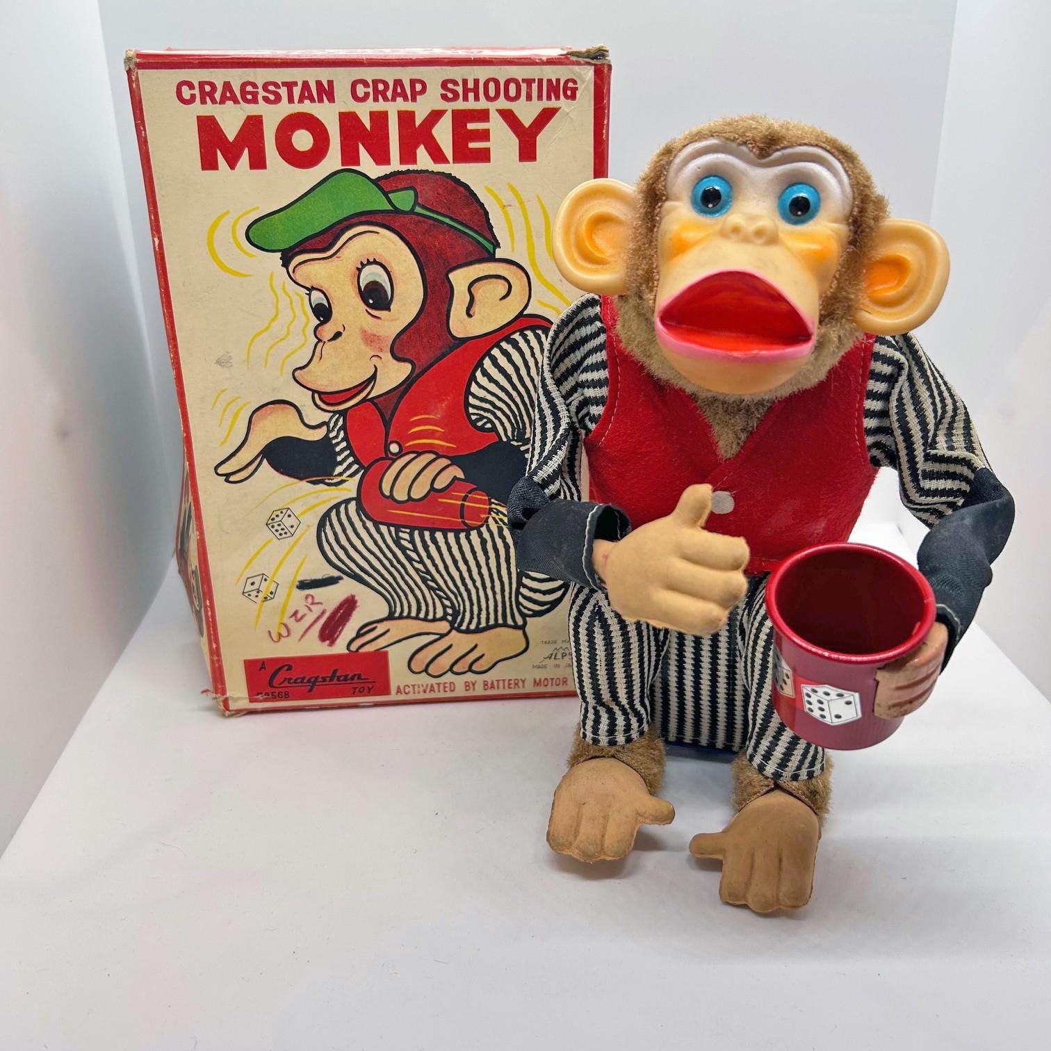 1950's Cragstan Crap Shooting Monkey Toy Japan - Etsy