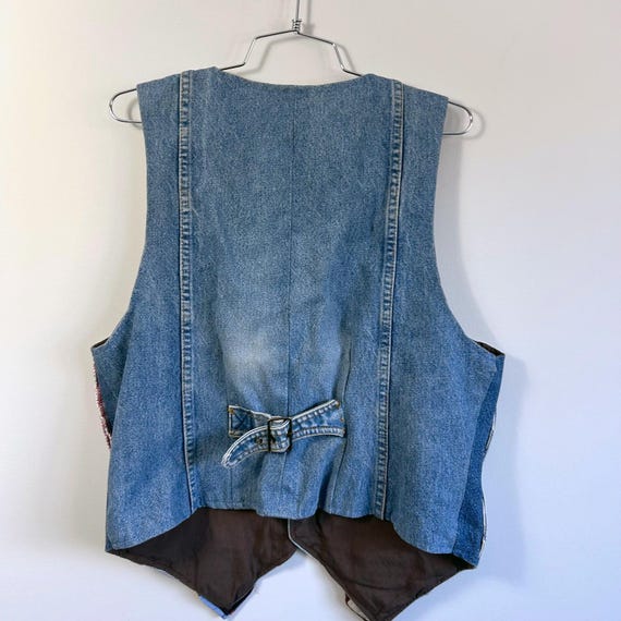 Handmade Upcycled Patchwork Denim Vest Unisex OOA… - image 7