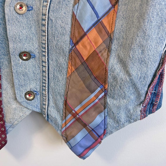 Handmade Upcycled Patchwork Denim Vest Unisex OOA… - image 3