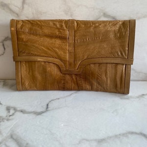 Vintage handtas met palingleer