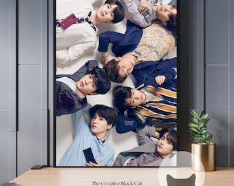 BTS 7 Members Hand-painted Picture Printed Frame 8 Set Full Set