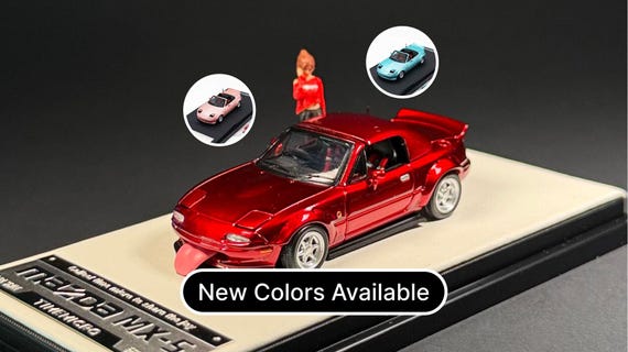 1/64 Mazda MX-5 Pop up Headlight Removable Hardtop Showcase 1/64 Mazda MX-5 Pop up Headlight Removable Hardtop Showcase