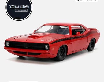 1/24 Scale Plymouth Barracuda 1973 Alloy Diecast Model Car
