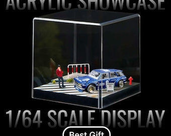 1/64 Scale Acrylic Showcase Display Case Clear for Diecast Cars Collections