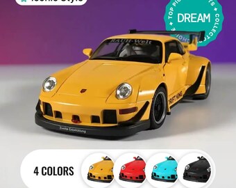 1/22 Scale Porsche 911 RWB Diecast Car Model with Headlight