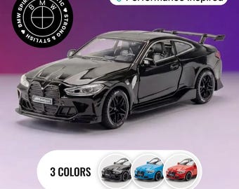 1/32 Scale BMW M4 Coupe Diecast Model with Headlight without Case
