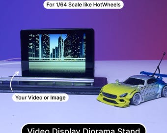 Pre-Order: Video Display Background Diorama Stand for Hot Wheels and other 1/64 models