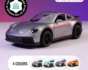 1/32 Scale Porsche 911 Dakar Diecast Car Model with Headlight without Case