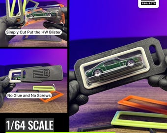 ClipChain — Hot Wheels Blister Keychain STL | Swappable 1:64 Diecast Wearable (No Glue, No Screws) | BBPROJECTS