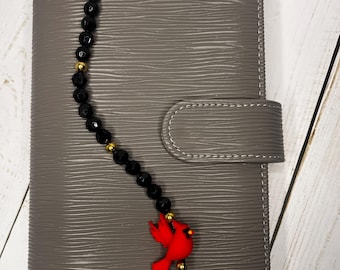 Red Cardinal Budget Binder Charms | Inspirational Savings Planner Accessories | Personalized Money Organizer Charm