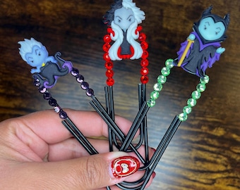 Clips de papel Villain / Clips decorativos para carpetas / Accesorios elegantes para carpetas y agendas económicas