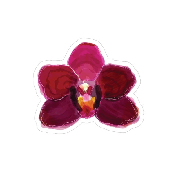 Brazilian Fever Orchid Transparent Outdoor Stickers, Die-Cut, 1pcs