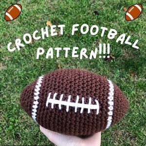 Crochet Football Pattern, Football Plushie Soft Toy/Gift, Football Fan Gift, Great Stocking Stuffer, Easy Crochet Pattern