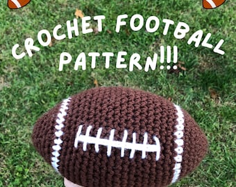 Crochet Football Pattern, Football Plushie Soft Toy/Gift, Football Fan Gift, Great Stocking Stuffer, Easy Crochet Pattern