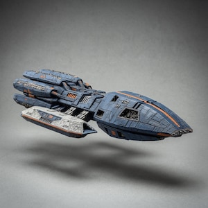 Heavy Sci-Fi Fleet Carrier Starship – Detailed Space Command Warship Model | Various Sizes & Finishes