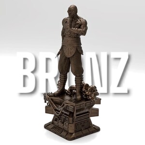 Darth Sion statue, showcasing the Sith Lord’s cracked stone-like body. He stands on a futuristic base, gripping a lightsaber, exuding menace. His battle-worn armor and intense gaze reflect his mastery of the dark side, embodying pain and hatred.