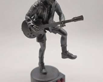 Angus Young AC DC Musik Statuette: Handbemalte Rock Legende Dekoration