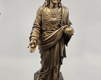 Christian Faith Statue, Jesus Christ Figurine, Hand-Painted | Various Sizes & Finishes