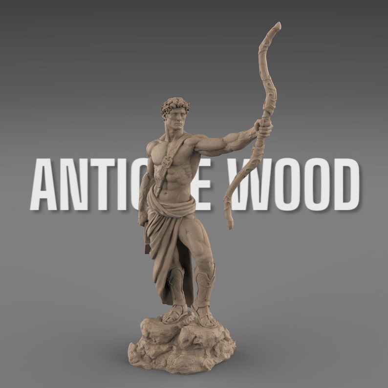 Greek God Apollo Figurine, Bow and Lyre | Various Sizes & Finishes - Etsy