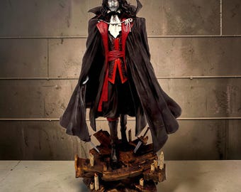 Estátua do Drácula, figura gótica de vampiro | Vários tamanhos e acabamentos disponíveis