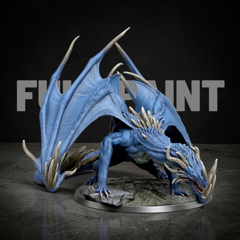 Tabletop Minis | Sapphire Dragon | Dnd Miniature Dragon | Fantasy RPG ...