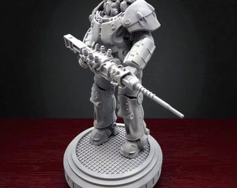 1:12スケールのガトリングレーザー+バックパックとガウスライフル