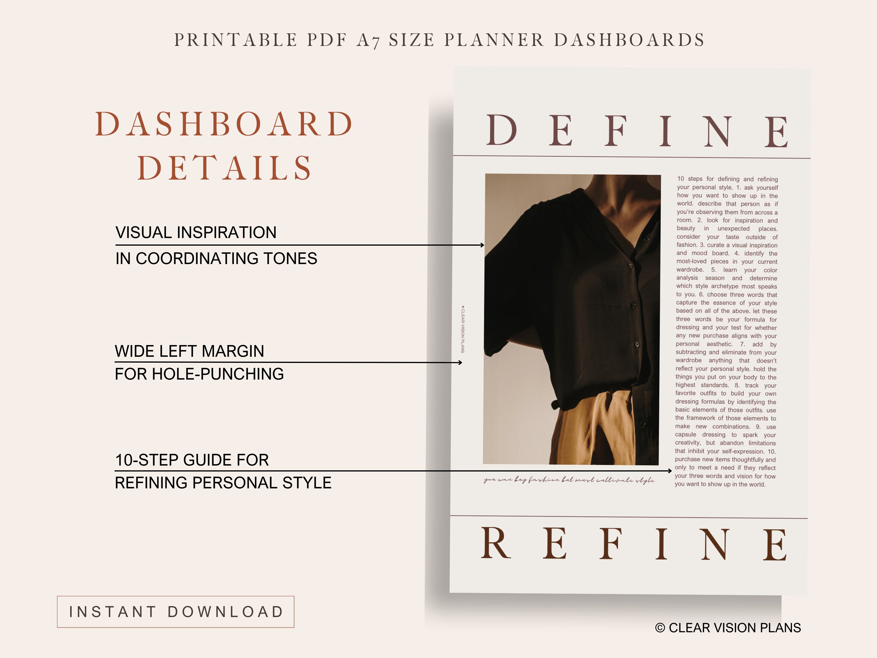 A7 Pocket PRINTABLE Personal Style Digital Dashboard VALUE BUNDLE | A7 ...