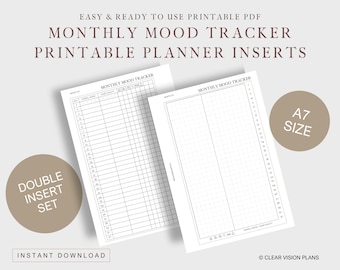 A7 Pocket Monthly Mood & Habit Tracker Insert (Digital Download)