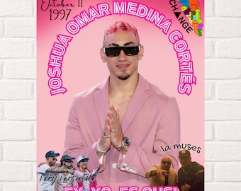 Omar Courtz High Quality Matte Vertical Poster - TWO SIZES - Ousi Wall Art - Must-Have Gift for Fan Bedroom Wall Decor - Pink Hair Aesthetic