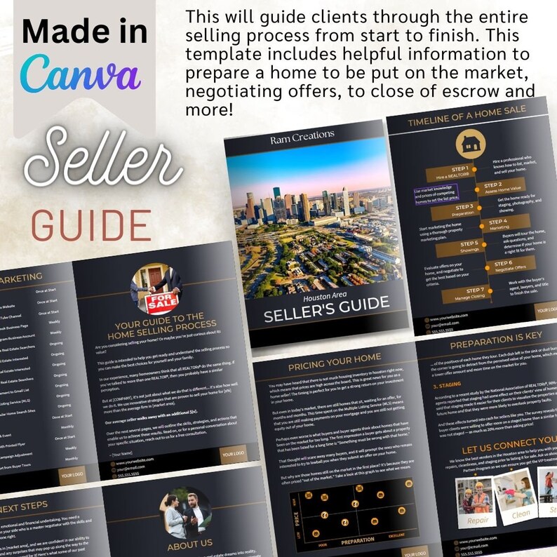 Real Estate Buyer & Seller Guide Bundle: Canva Templates - Etsy