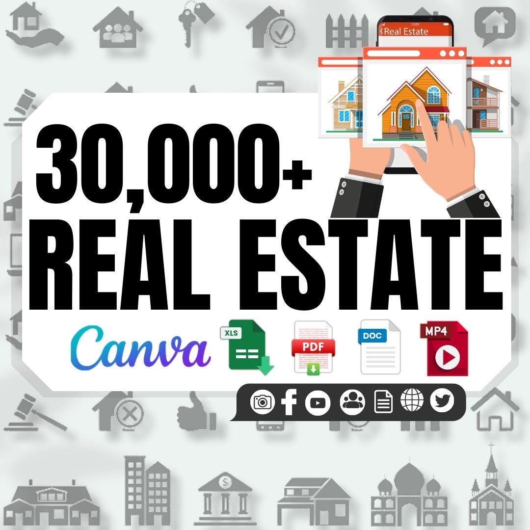 2025 Real Estate Marketing Canva Bundle: Realtor Templates (digital ...
