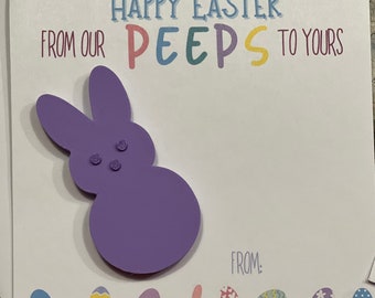 Magnetic Peeps with custom 5 x5 card