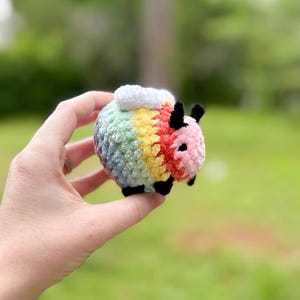 Colorful Crochet Bumblebee Plushie