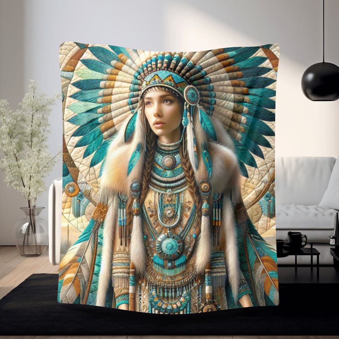 Native Spirit Quilted Blanket NCU0TH687 main image 1