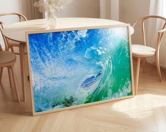 Breaking Ocean Wave Photography Print: Coastal Wall Art (Digital Download)
