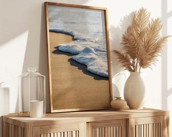 Coastal Wave Photography Print: Blue Ocean Wall Art (Digital Download)