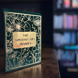 The Apothecary Diaries Vol. 1 - Emerald Velvet Book Rebind - Custom Hardcover Manga - Floral & Frog Design