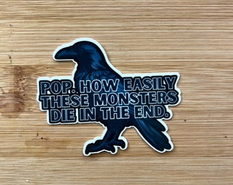 The Golden Raven Pop Sticker | All for the Game | Bookish | Stickers for Kindle | Book Lover