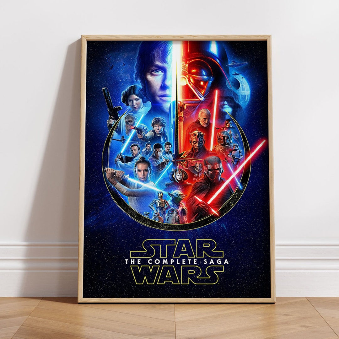 Star Wars Skywalker Saga Movie Poster, Poster Gift, Poster Collection ...