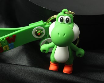 Llavero de dibujos animados/Llavero de silicona - Llavero de silicona 3D de Super Mario Yoshi Descuento por tiempo limitado