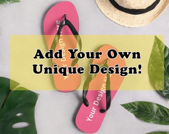 Chanclas de verano personalizadas. Personaliza tus sandalias con tu propio diseño, regalo para amigos, papá, mamá, familia, ideal para la playa o acampar.