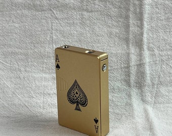 Custom Lighters Poker Card Lighters Green Flame Lighter Windproof lighter Gift for dad Gift for him