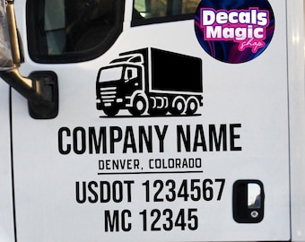 Custom USDOT Truck Decals: Company Name, Number, Fleet Vinyl Lettering