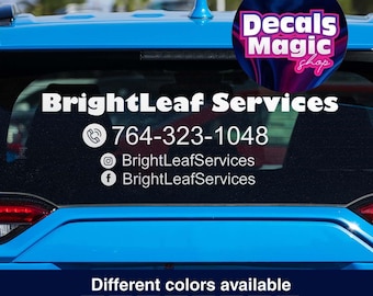 Custom Business Car Decal | Personalized Logo Vehicle Vinyl Sticker for Professional Mobile Advertising