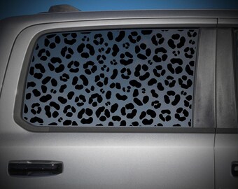 Cheetah Print Rear Window Decal for Ram 1500 Crew Cab – Wild Animal Spot Pattern Vinyl
