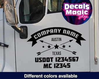 Calcomanías de vinilo USDOT de envío rápido: letras de cumplimiento listas para aplicar