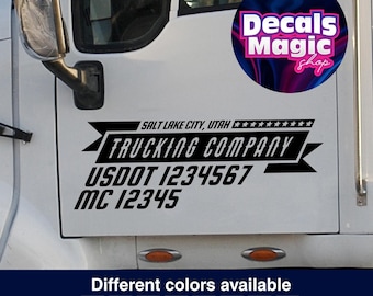 Kit profesional de rotulación para camiones: Conjunto de conformidad con USDOT MC y GVW