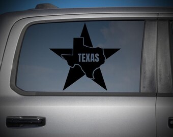 Texas State Lone Star Decal Ram 1500 Crew Cab Rear Window Sticker Vinyl Texas Pride